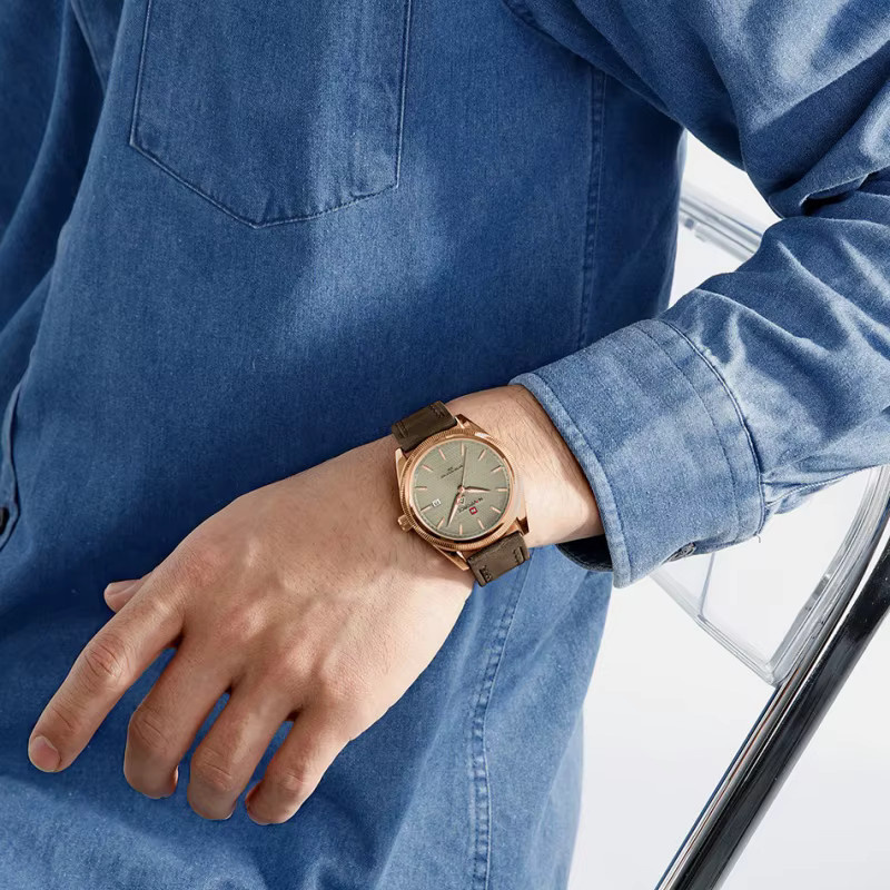 NAVIFORCE Armbanduhr, Quarz, Leder, Roségold, Herren - Bild 3