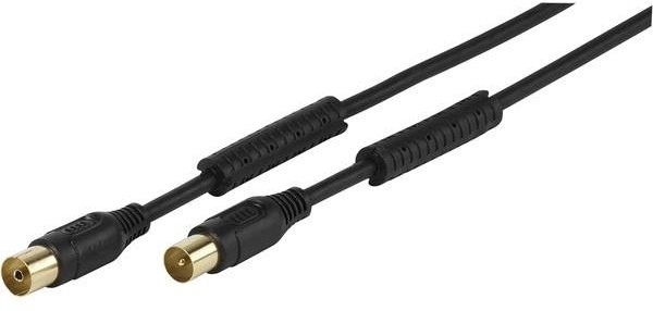 Vivanco Absorber TV / RD Antennenkabel 100dB in Schwarz, 1,5m - Bild 1