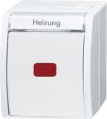 Busch-Jaeger Heizungs-Notschalter Ocean Aufputz Weiß 2601/2 SKWNH-54 IP44 - Bild 1