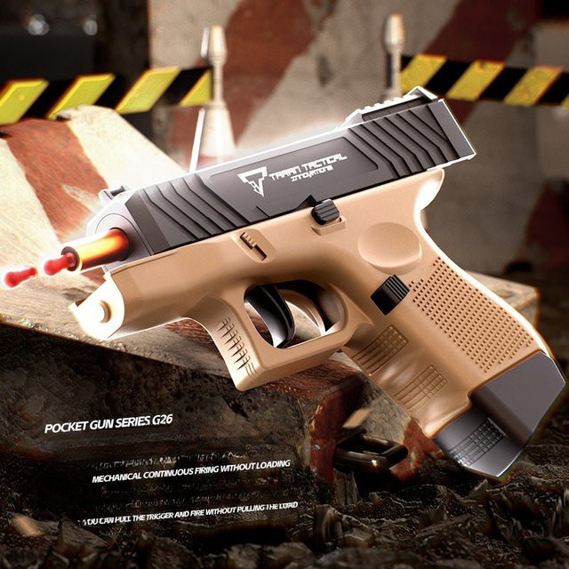 TTI Manuelle Mini G26 Taschenspielzeugpistole, Soft Bullet Launcher, Gel Blaster, Kunststoff - Bild 1