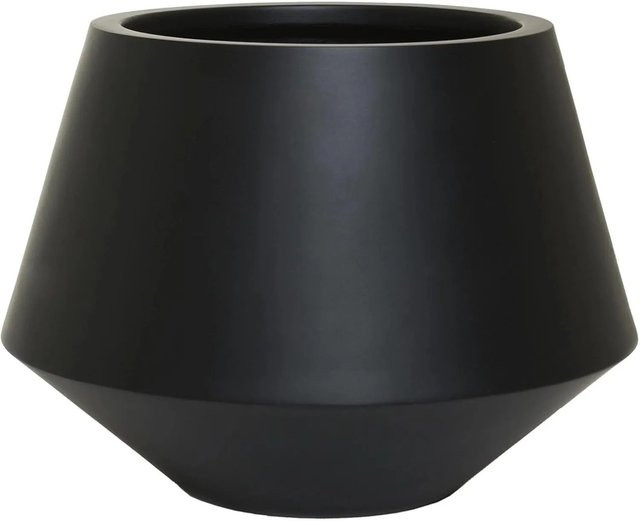 Vivanno Blumentopf Berbelit Schwarz aus Fiberglas B/T/H: 42 x 42 x 30 cm - Bild 1