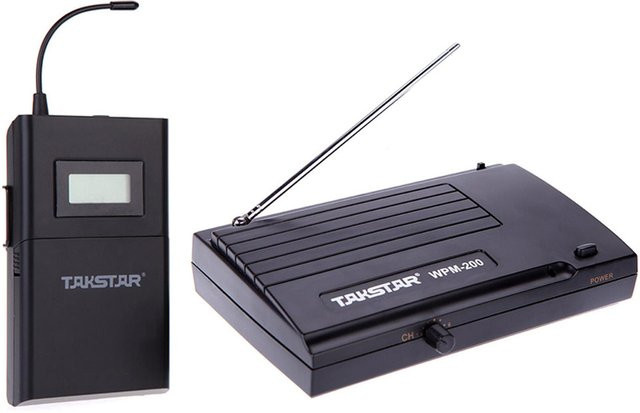 Takstar WPM-200 UHF Wireless Monitor System mit In-Ear-Stereo-Kopfhörern in Grau mit 50 m Übertragungsreichweite - Bild 1