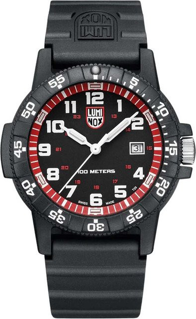 Luminox Herrenuhr, Quarz, Karbon, 44 mm, Silikon, Schwarz, 10 ATM - Bild 1