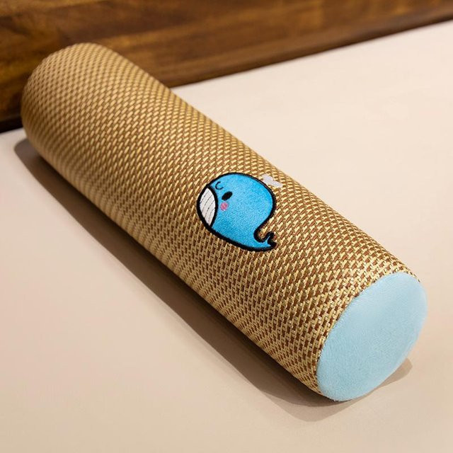 Binchi Fitness Kühlendes zylindrisches Nackenkissen in Beige, Länge: 50 cm - Bild 1