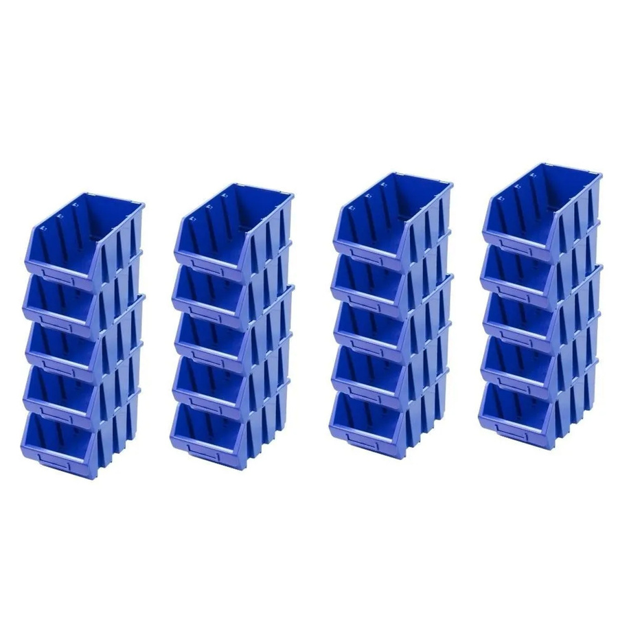 PROREGAL SuperSparSet mit 20 Sichtlagerboxen aus Polypropylen in Blau, H x B x T: 12,6 x 17 x 24 cm - Bild 2