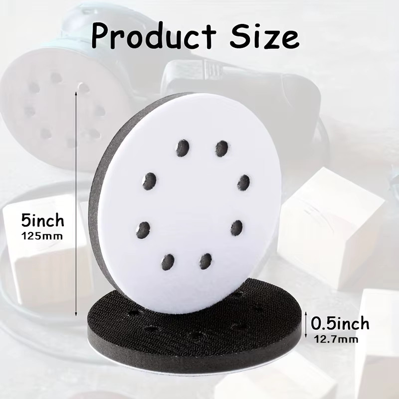 Soft Density Interface Pads Klettschwammpads zum Polieren von Schleifmaschinen und Kraftfahrzeugen 5 8 Zoll - Bild 2