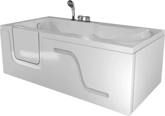 AcquaVapore Seniorenwanne mit Tür S17-EH-R in Weiß aus Acryl, B/T/H: 150 x 75 cm - Bild 1