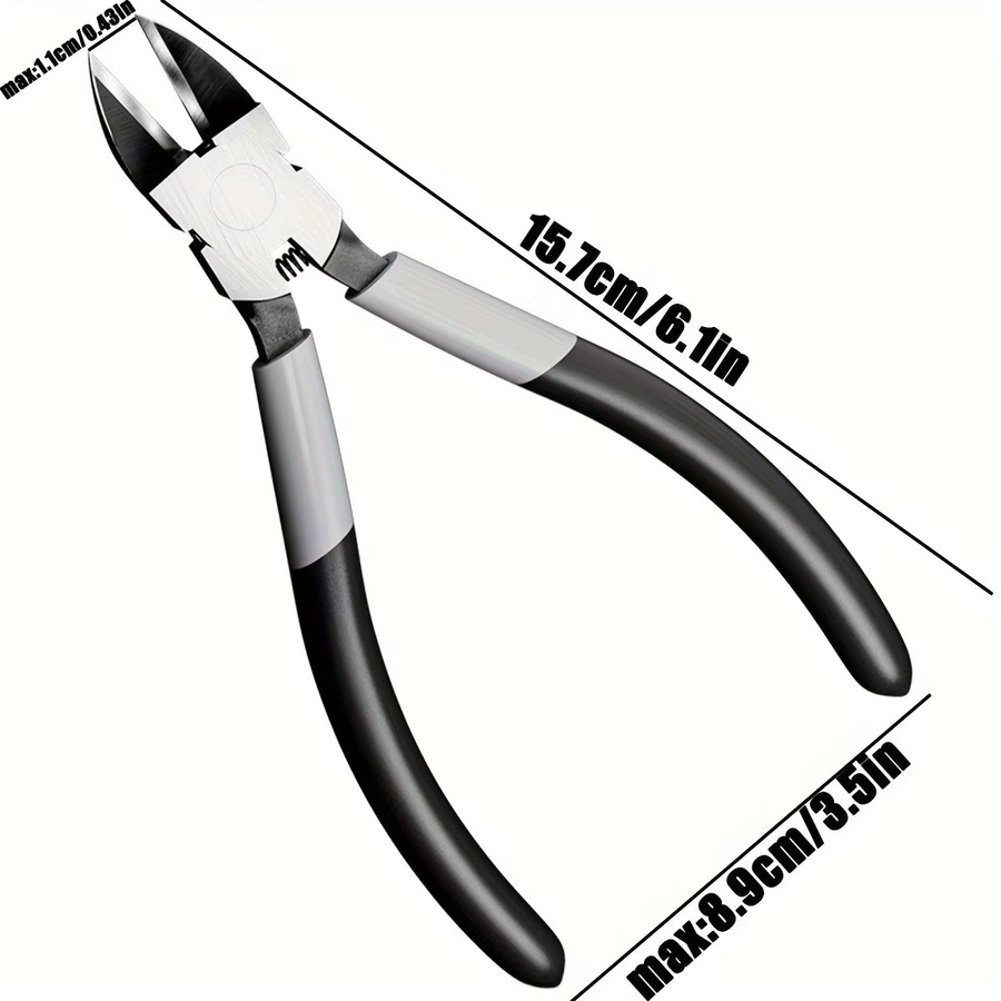 6-Zoll-Drahtschneider und Abisolierzange in Silber mit ergonomischem Griff - Bild 5