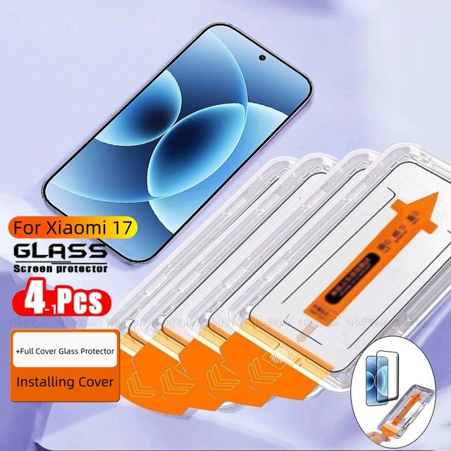 Xiaomi 17 Panzerglas Schutzfolie mit vollständiger Abdeckung und 9H Härtegrad, transparent - Bild 1