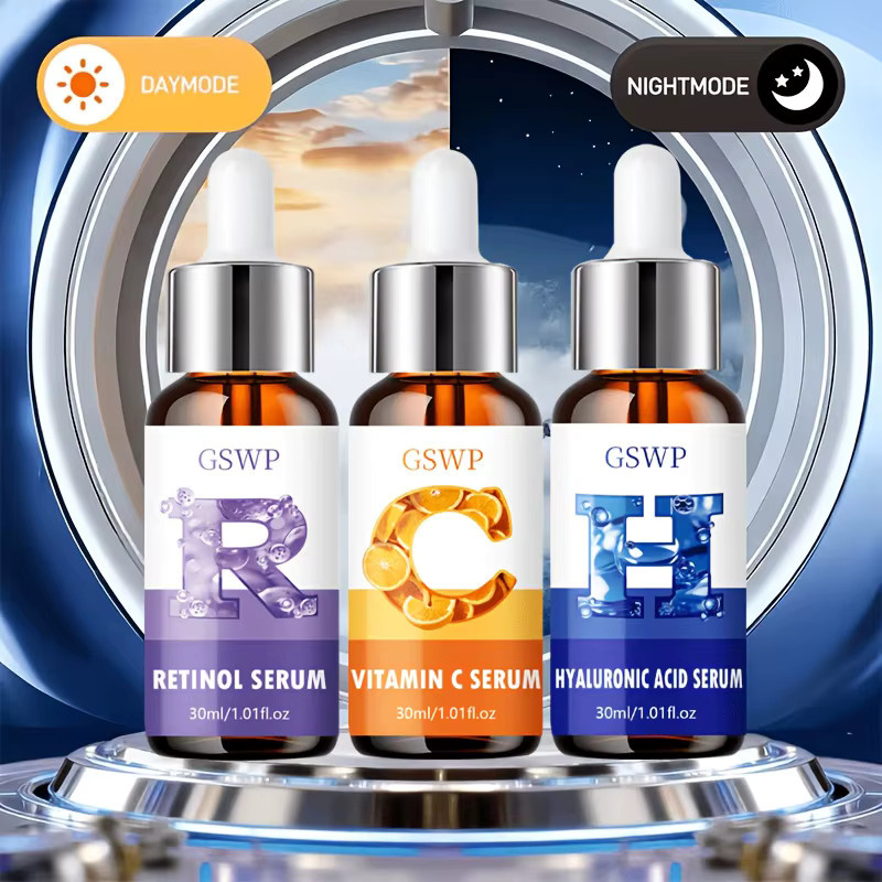 GSWP Tag & Nacht Feuchtigkeitsserum-Set, 90 ml, Retinol, Hyaluronsäure, Vitamin C - Bild 4