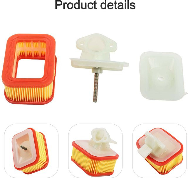 VIBRATITE Papier-Luftfilter-Set in Rot für 5200 5800 52/58CC Kettensägen und Elektrowerkzeuge - Bild 1