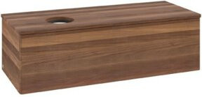 V&B Waschtischunterschrank Antao ohne Frontstruktur in Walnut, B/T/H: 120 x 50 x 50 cm - Bild 1