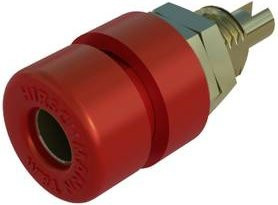 Hirschmann Test & Measurement BIL 30 Au rt Laborbuchse für den vertikalen Einbau in Rot mit 4mm Stift-Durchmesser - Bild 1