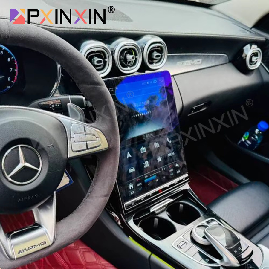 TPXINXIN Android Auto und CarPlay Radio für Mercedes Benz GLC X253/C253 und C W205 mit 12,1 Zoll Bildschirm, GPS Navigation, Schwarz - Bild 3