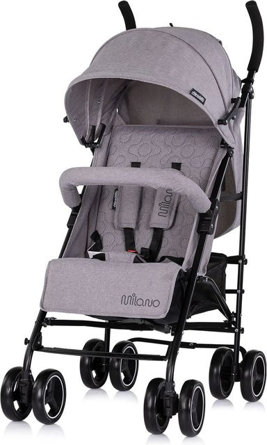 Chipolino Milano Buggy faltbarer Kinderwagen bis 22 kg grau/schwarz - Bild 1