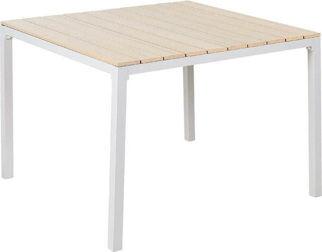 Beliani Gartentisch PRATO in Beige und Weiss, modern, B/T/H: 95 x 95 x 74 cm - Bild 1