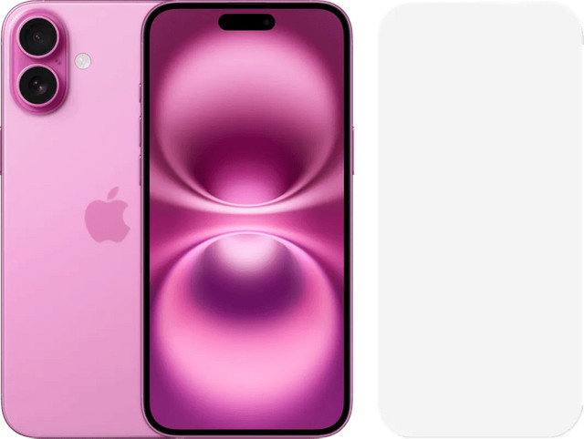 Apple iPhone 16 Plus 128GB Rosa mit BlueBuilt Panzerglas - Bild 1