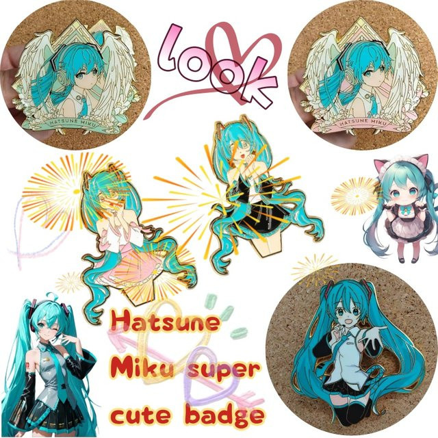 Bandai Hatsune Miku Metallbrosche, Mädchen, Bunt / Mehrfarbig - Bild 1