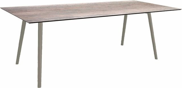 Stern Tisch Interno mit konischem Rundrohr-Gestalt aus Aluminium in Graphit und Silverstar 2.0 Smoky, B/T: 220 x 100 cm - Bild 1