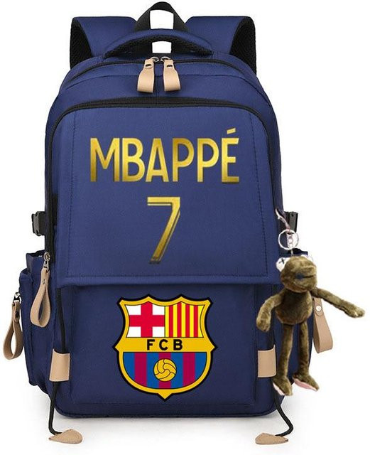 3-teiliges Schulrucksack-Set in Blau aus Oxford-Stoff mit Schultasche und Federmäppchen - Bild 1
