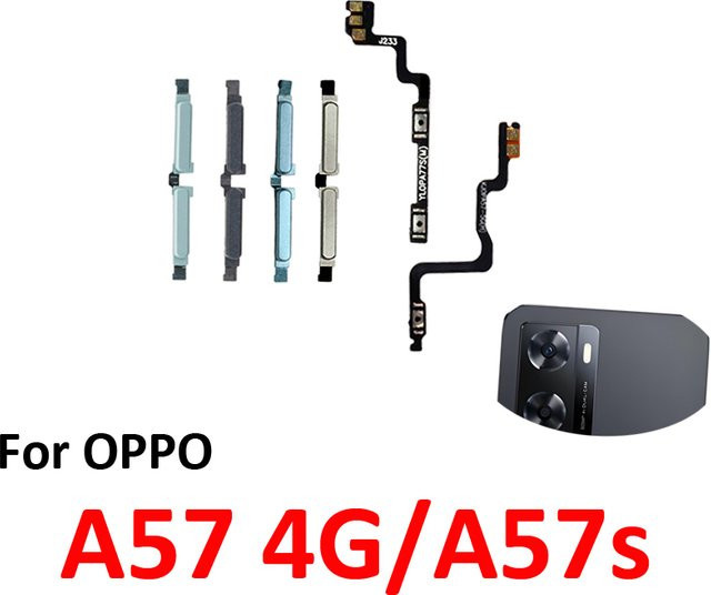 Oppo A57 4G CPH2387 Lautstärketasten Flexkabel Reparaturset in Schwarz - Bild 1