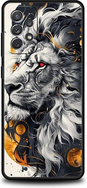 Handyhülle mit Kreismuster und Löwen-Design für Samsung Galaxy (verschiedene Modelle), weiche TPU Hülle, mehrfarbig - Bild 1