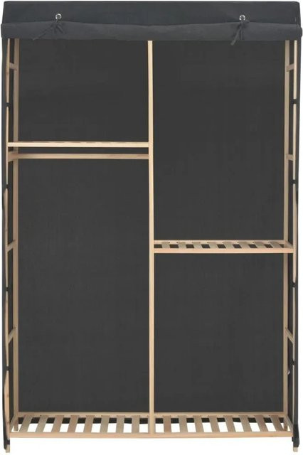 vidaXL 3-Stufiger Kleiderschrank Grau mit Kleiderstange und Regalböden B/T/H: 110 x 40 x 170 cm - Bild 1