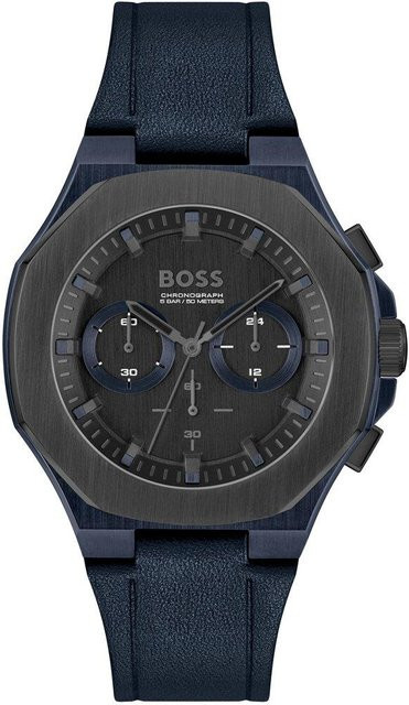 Boss Chronograph, Quarz, Edelstahl, 45 mm, Herren, Schwarz - Bild 1
