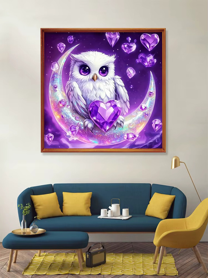 EverShine Eule Mond Mosaik Herz, Diamant Stickerei Kit, Tiere - Bild 4