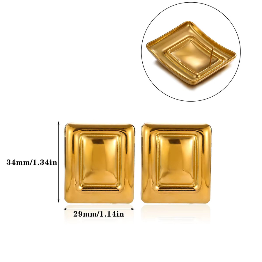ETCAVCE Ohrringe, Edelstahl, Gold, Vintage, Damen - Bild 2