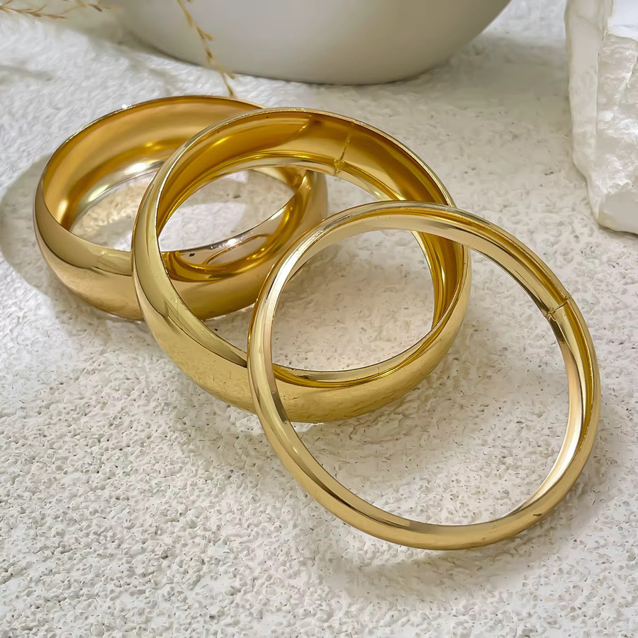 KunJoe Armreifen, Gold Farbe, 6,5 cm Breite, Damen - Bild 3