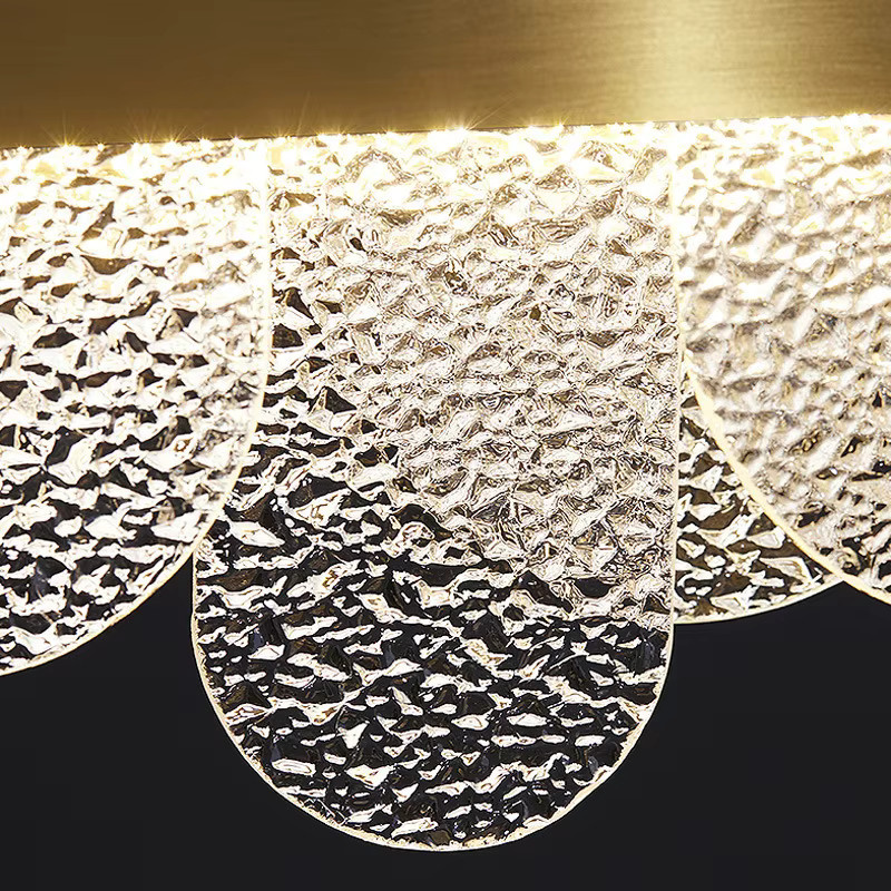HomeLover Moderner LED Kronleuchter aus Gold Metall und Kristallglas für Esszimmer und Hotel Lobby - Bild 5