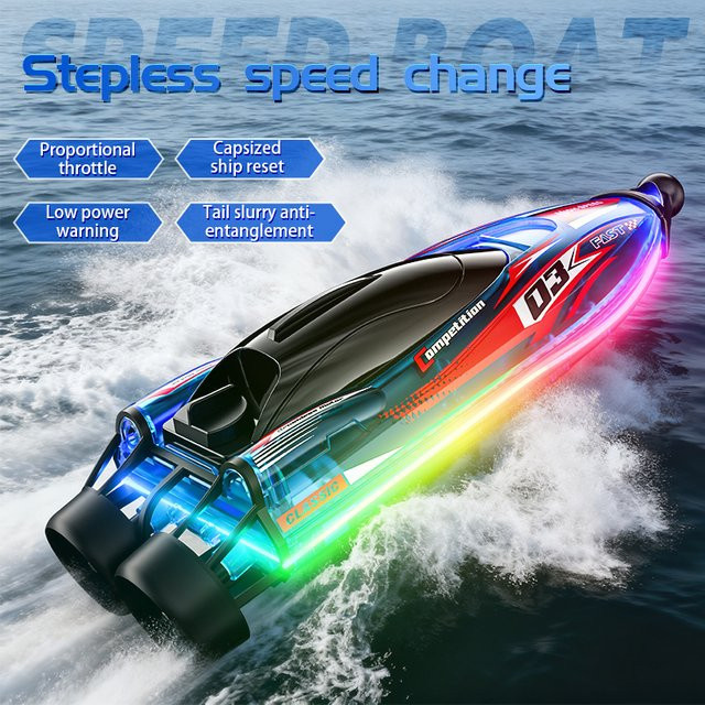 JJRC S25 RC Boot, ferngesteuert, mit Farblicht, wasserdicht, stoßfest - Bild 1