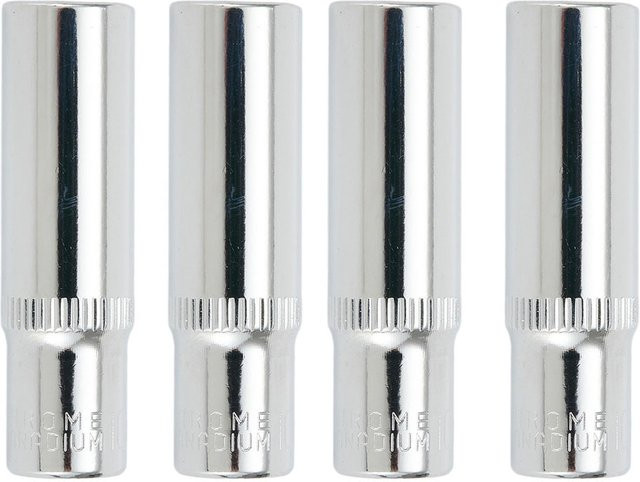 VIBRATITE 4-teiliges Set tiefe Innensechskantschlüssel aus Chrom-Vanadium-Stahl, 1/4 Zoll Antrieb, Farbe Silber - Bild 1