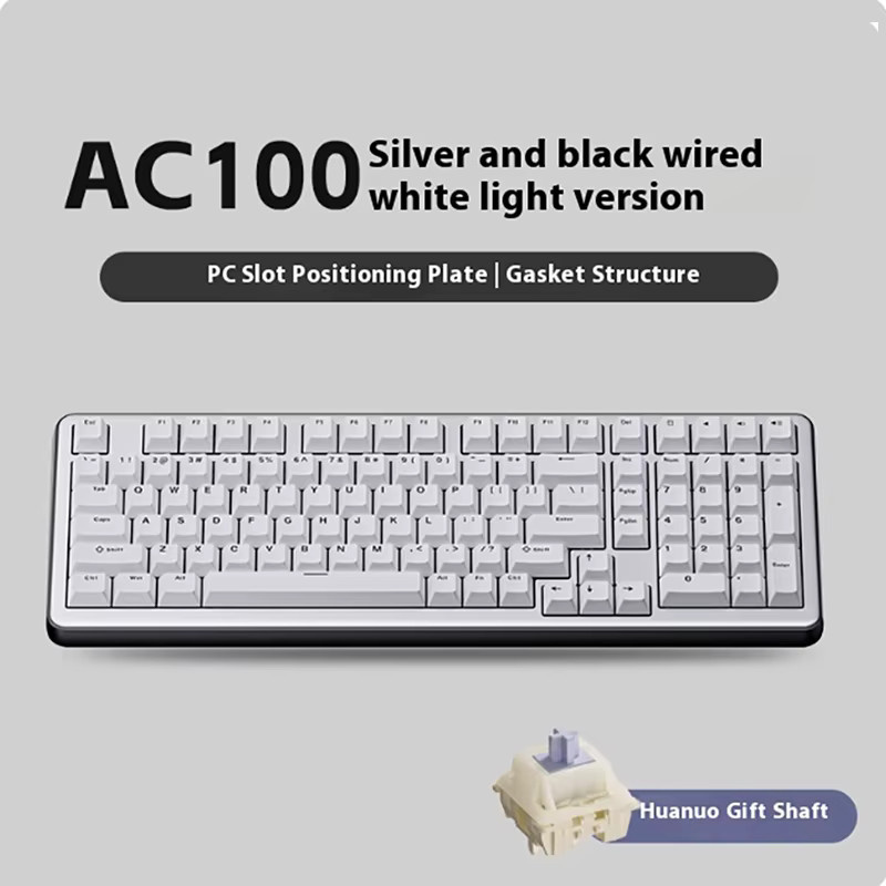 Ajazz AK100 MAX Mechanische Gaming-Tastatur in Schwarz mit keltischem Design, 98 Tasten, LDG-Farbdisplay und Aluminiumgehäuse - Bild 6