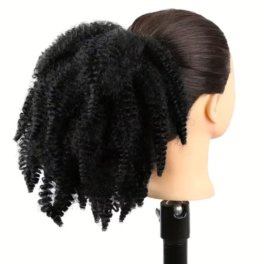 Inspiration Fashion Synthetischer Afro Kinky Curly Pferdeschwanz, 12 Zoll, Unisex - Bild 3