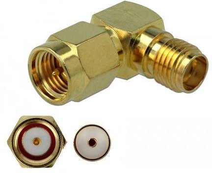 Delock SMA-Adapter SMA-Stecker auf SMA-Buchse in Gold - Bild 1