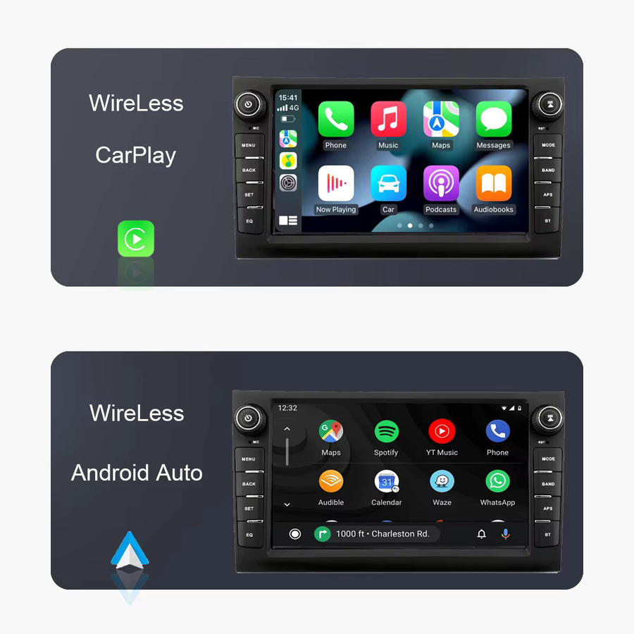 Android 14.0 Autoradio für Audi A4 (2002-2007) und Seat Exeo (2009-2012) mit 256GB Speicher, 8GB RAM, DSP und Carplay in Schwarz - Bild 3