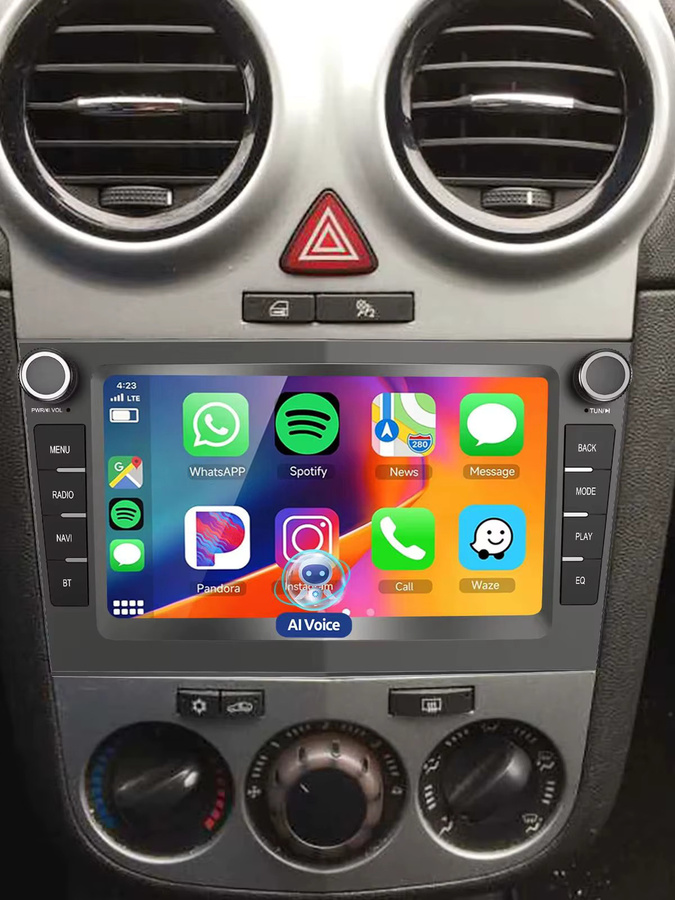 ESSGOO Android 15 Autoradio mit 7 Zoll Display, 4GB RAM + 64GB Speicher, Wireless Carplay, Android Auto, GPS, Bluetooth und WiFi für OPEL Astra Corsa Zafira Meriva Combo Signum Vectra Vivara, Schwarz - Bild 5