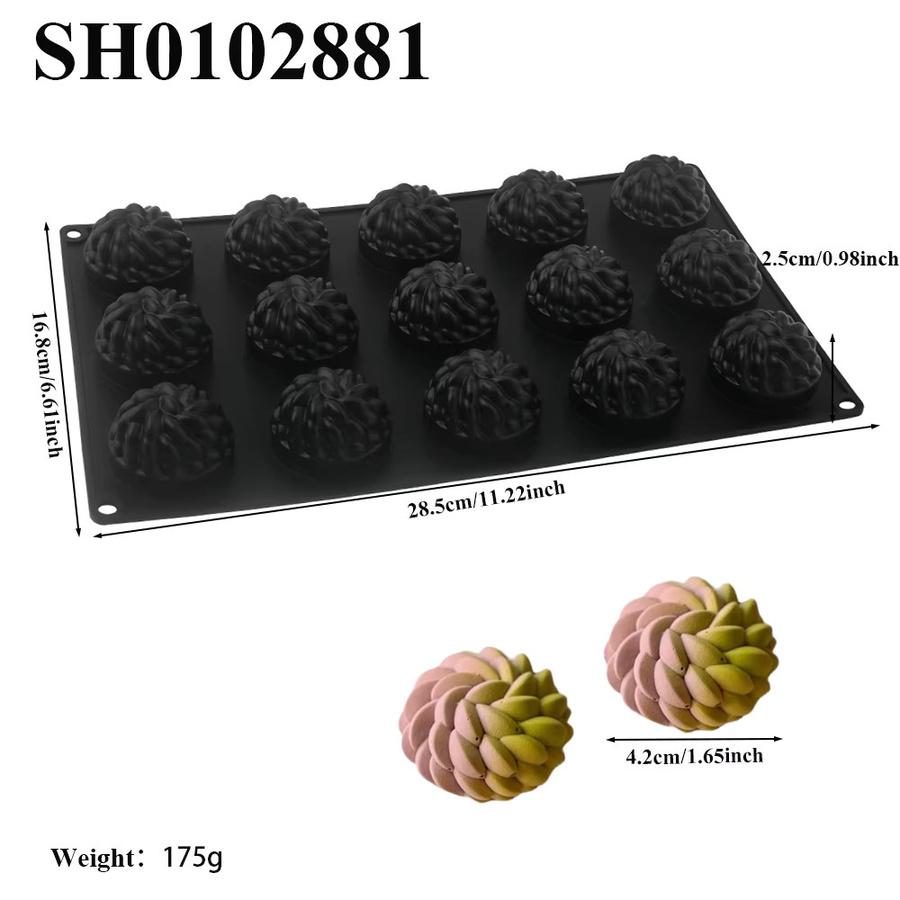 SHENHONG Silikon Mousse- und Schokoladenform in Muschelform, Farbe: Weiß - Bild 1