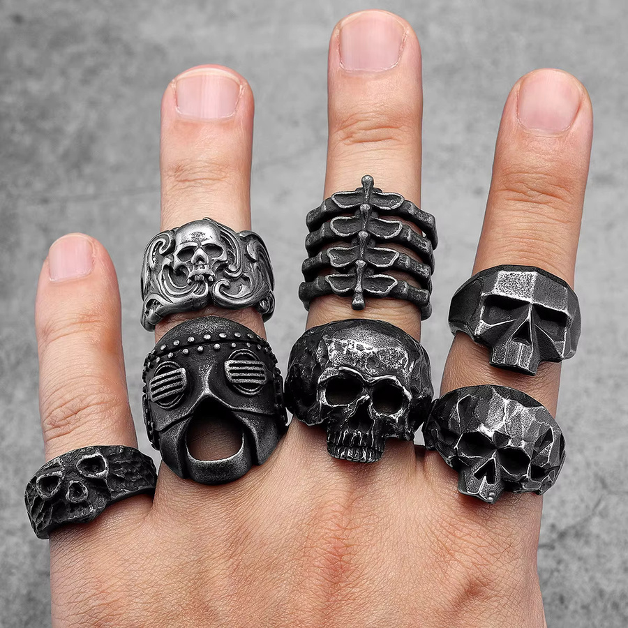 METAL HUNTER Ring, Edelstahl, Schädel, Unisex - Bild 2
