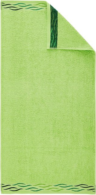 Dyckhoff Handtuch Wave Grün aus Baumwolle, Breite: 50 cm, Länge: 100 cm - Bild 1