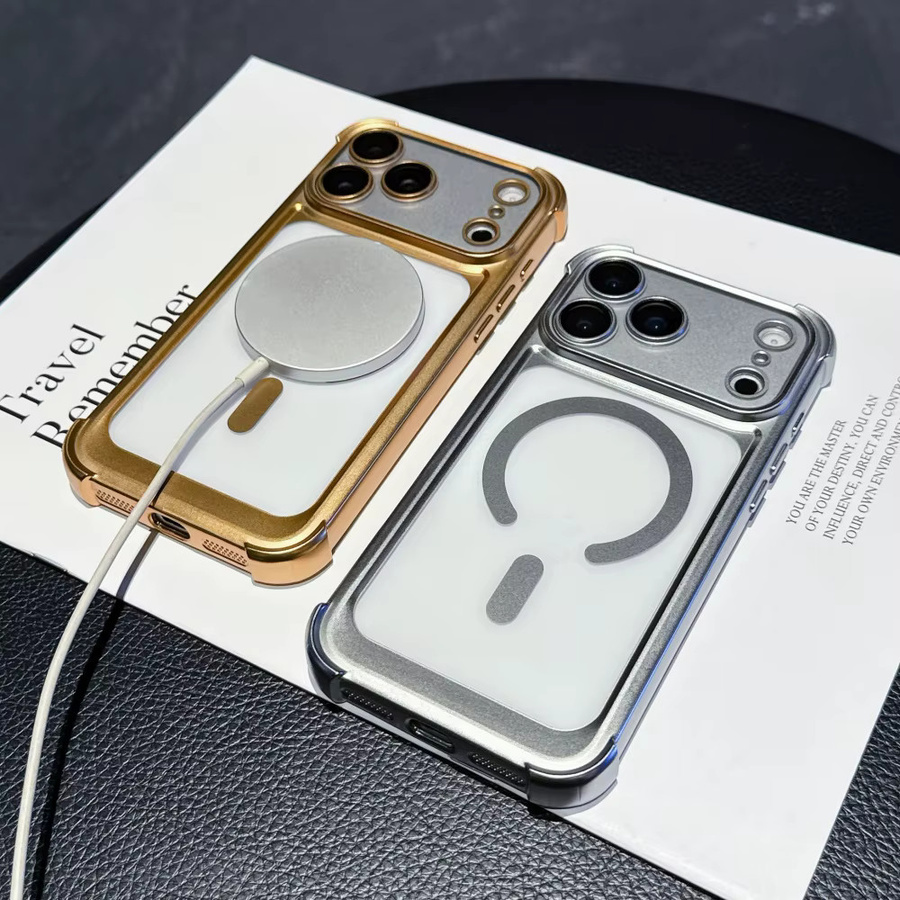 Loobival MagSafe Matte Acryl-Hülle für iPhone in Blau mit magnetischem Kameraschutz und stoßfestem Bumper - Bild 2