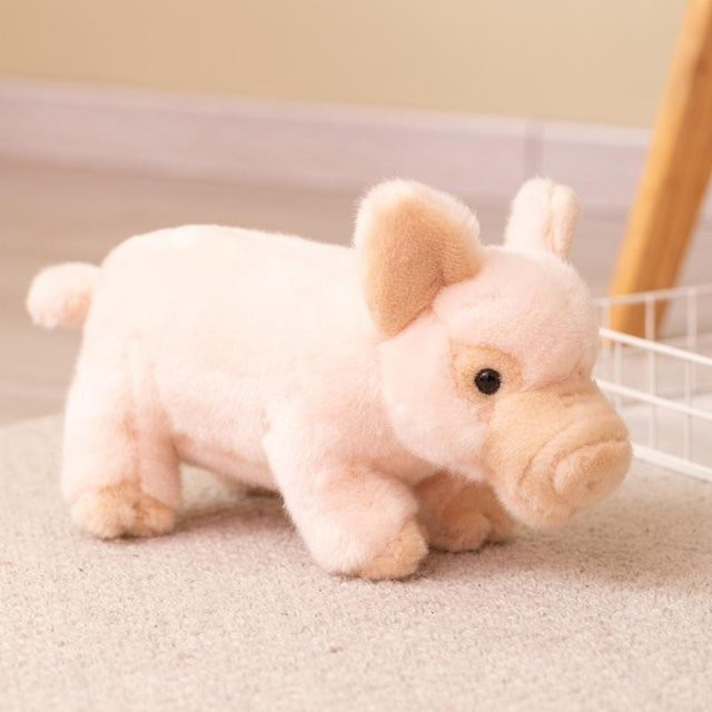 Rosa Sparschwein Plüschtier, Wildschwein Puppe, 16cm, ab 14 Jahren - Bild 1