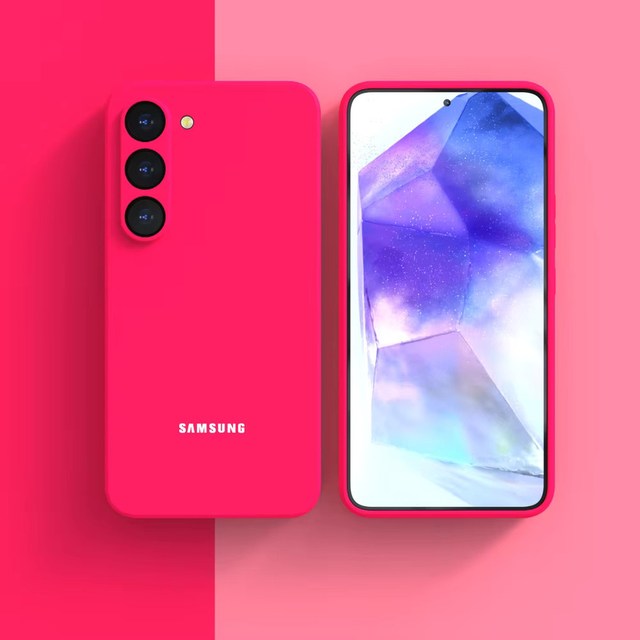 Stoßfeste Silikonhülle für Samsung Galaxy S26 S25 S24 S23 S22 Plus FE Ultra A56 A55 A54 A17 A16 in Rot - Bild 3