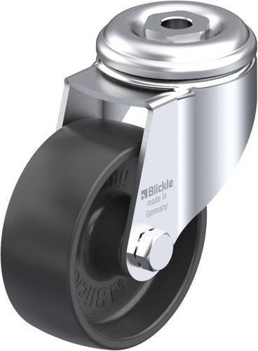 Blickle Lenkrolle LKRA-POA 80G-11 in Schwarz und Grau mit Kunststoffrad, Durchmesser: 80 mm, Tragfähigkeit: 120 kg - Bild 1
