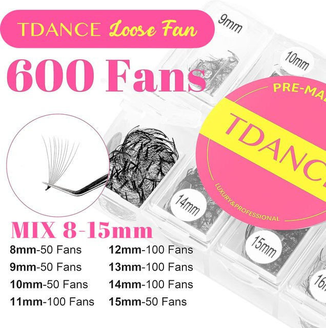 TDANCE Wimpernverlängerung, lose Fächer, Black, Unisex - Bild 1