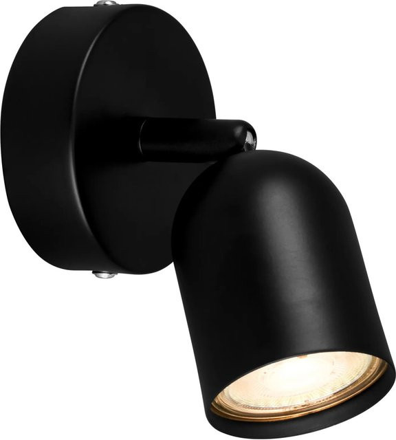 Brilo Wandleuchte Tabo Schwarz schwenkbar mit GU10 Fassung B/T/H: 13 x 8 x 8,5 cm - Bild 1
