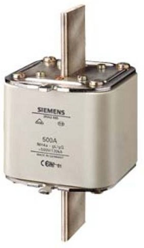 Siemens Sicherungseinsatz 3NA3665 in Silber, 4A, 500A, 500V - Bild 1