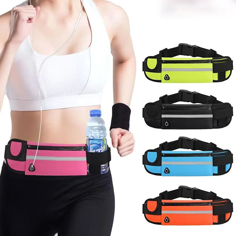 Running Pack Gürtel als Hüfttasche für Frauen und Männer in Schwarz mit 6 Zoll Telefonhalter - Bild 3
